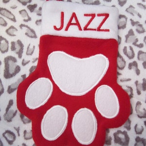 Custom embroidered Pet Christmas stocking, can be personalized