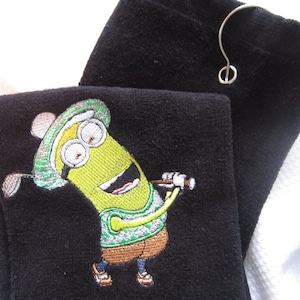 Custom  Embroidered Minion Golf Towel, can be Personalized