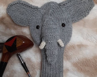 Hand Knit Elephant Golf Club Cover