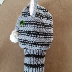 Hand Knit tabby house cat Golf Club Cover image 3