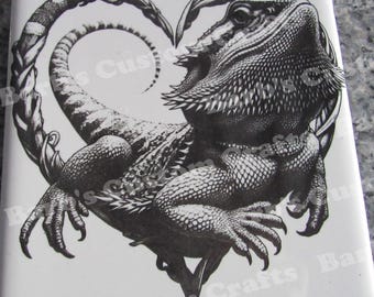 Bearded Dragon tile, hot pad, coaster. Great gift for anyone
