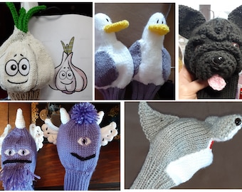 Hand Knit Custom Golf Club Cover, I'll make your unique idea for that special gift, etc