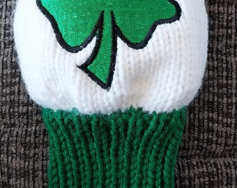 Shamrock 4 leaf clover Irish hand knit Golf Club Cover