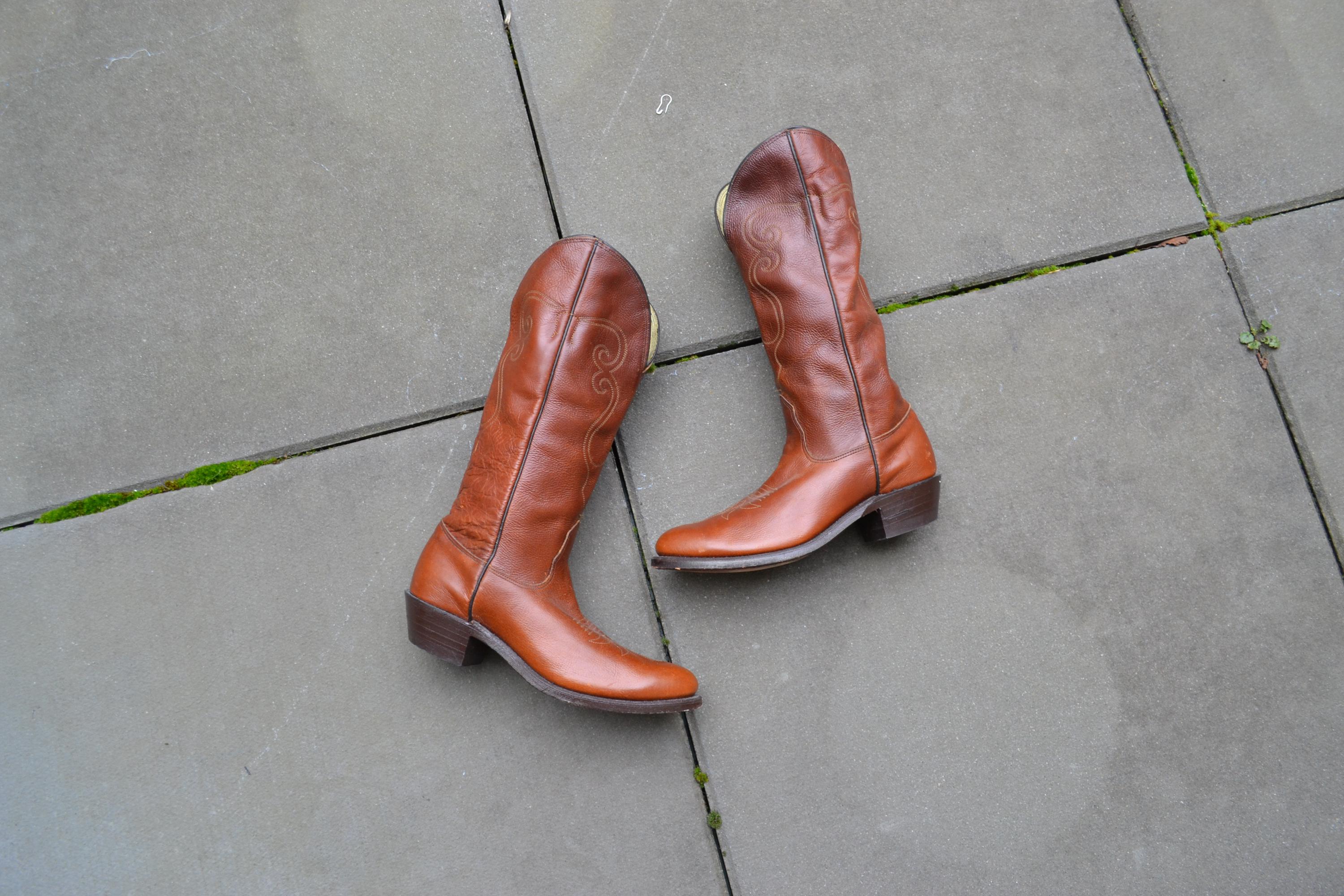 80er Jahre vintage Cowboystiefel Westernstiefel Größe W6