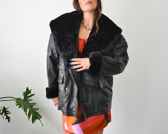 専用　80s フレンチビンテージ フェイクファー ジャケット黒 ユーロ古着 レア il_340x270.7055309201_ji9k.jpg