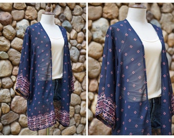 Top kimono, kimono boho top, cover up kimono, beach kimono, open cardigan, hippie top, boho kimono, tribal kimono