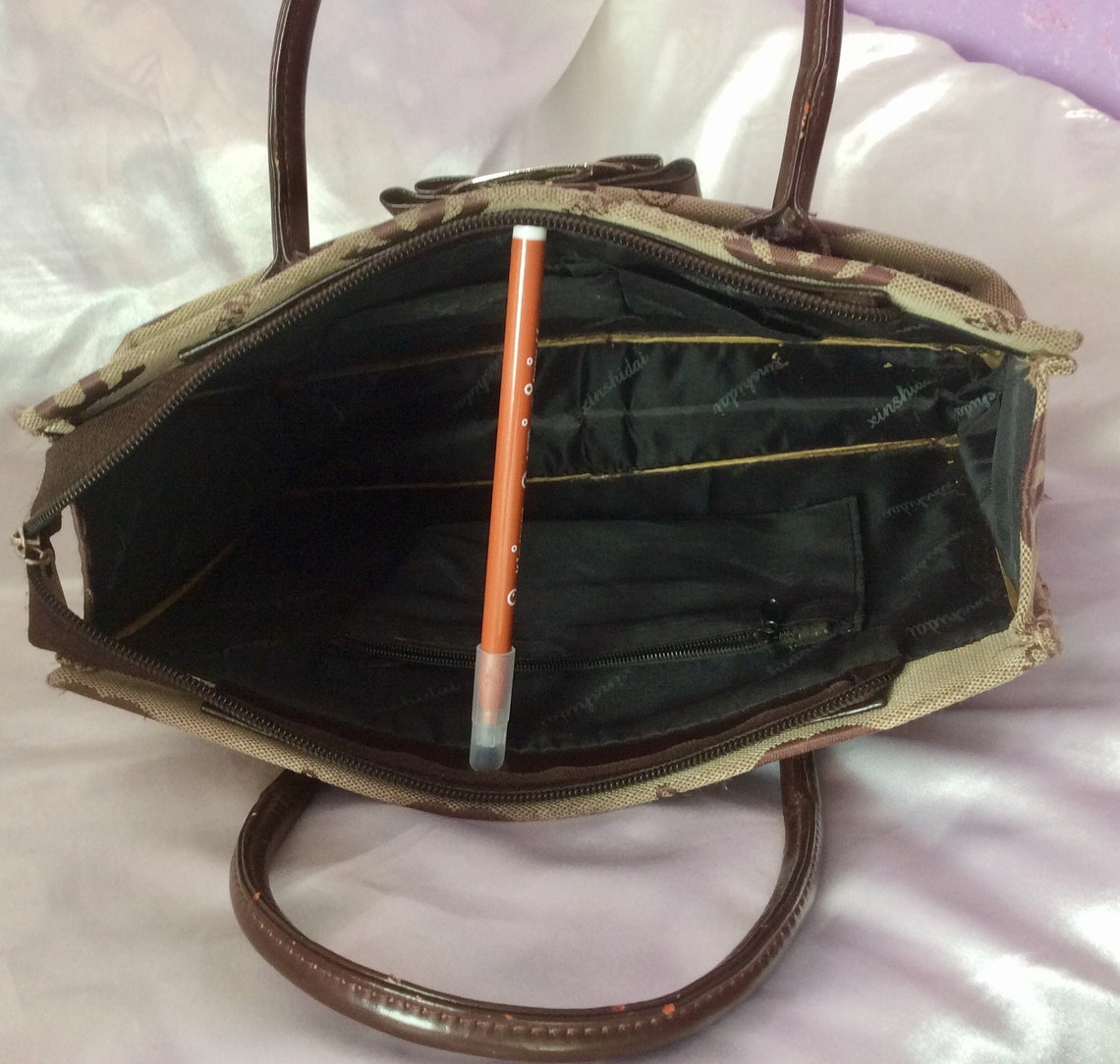 Vintage 80.Chic and practical handbag with monogram for women | Etsy