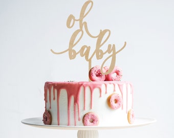 oh baby : baby cake topper | baby shower topper | baby shower decor | oh baby cake topper | party decorations