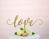 love : wedding cake topper