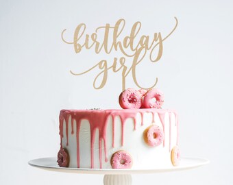 birthday girl : birthday cake topper | birthday topper | birthday cake | cake topper | party decorations