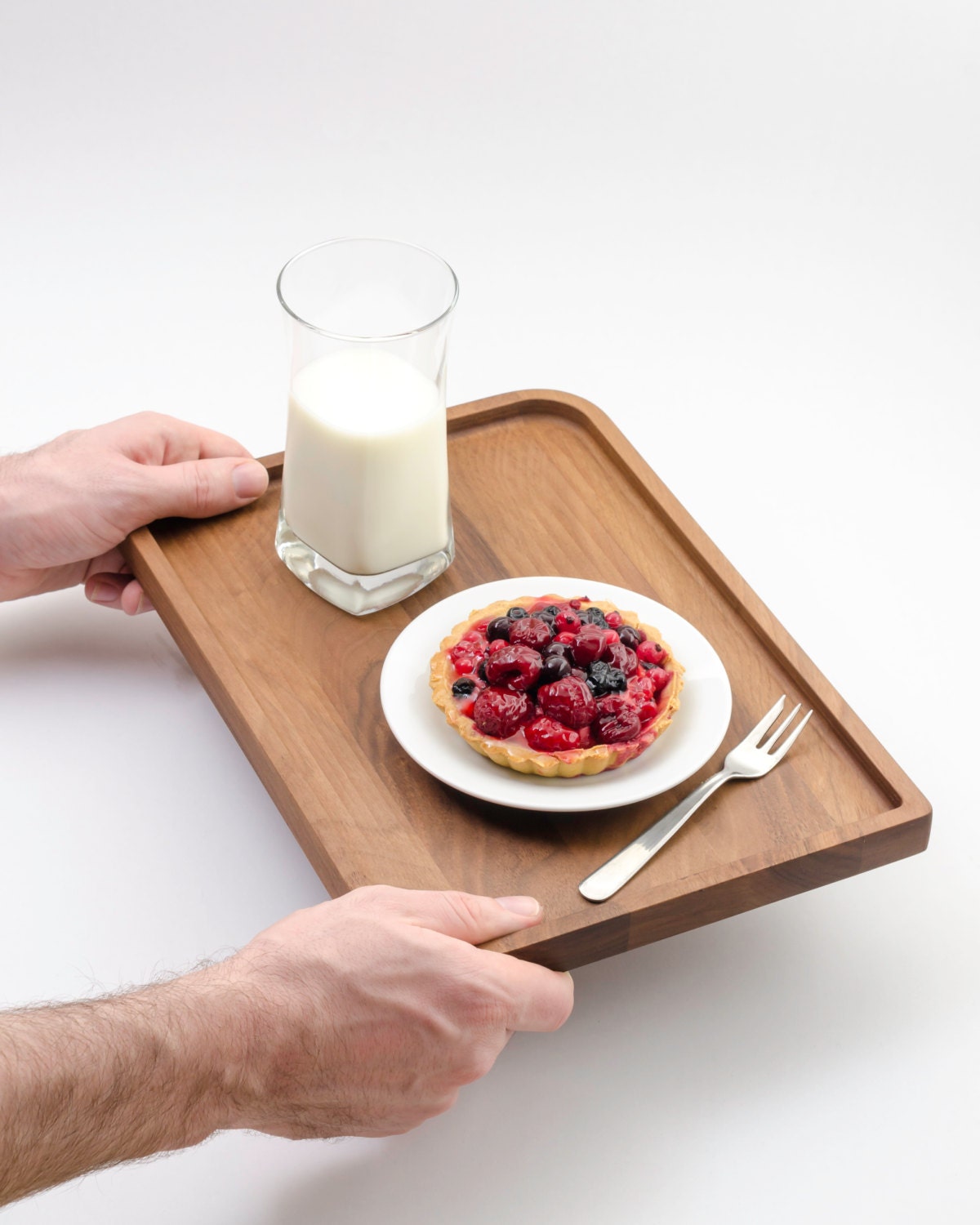 Serving Tray - Clean Minimal Design Serving Board/Tea For Lovers