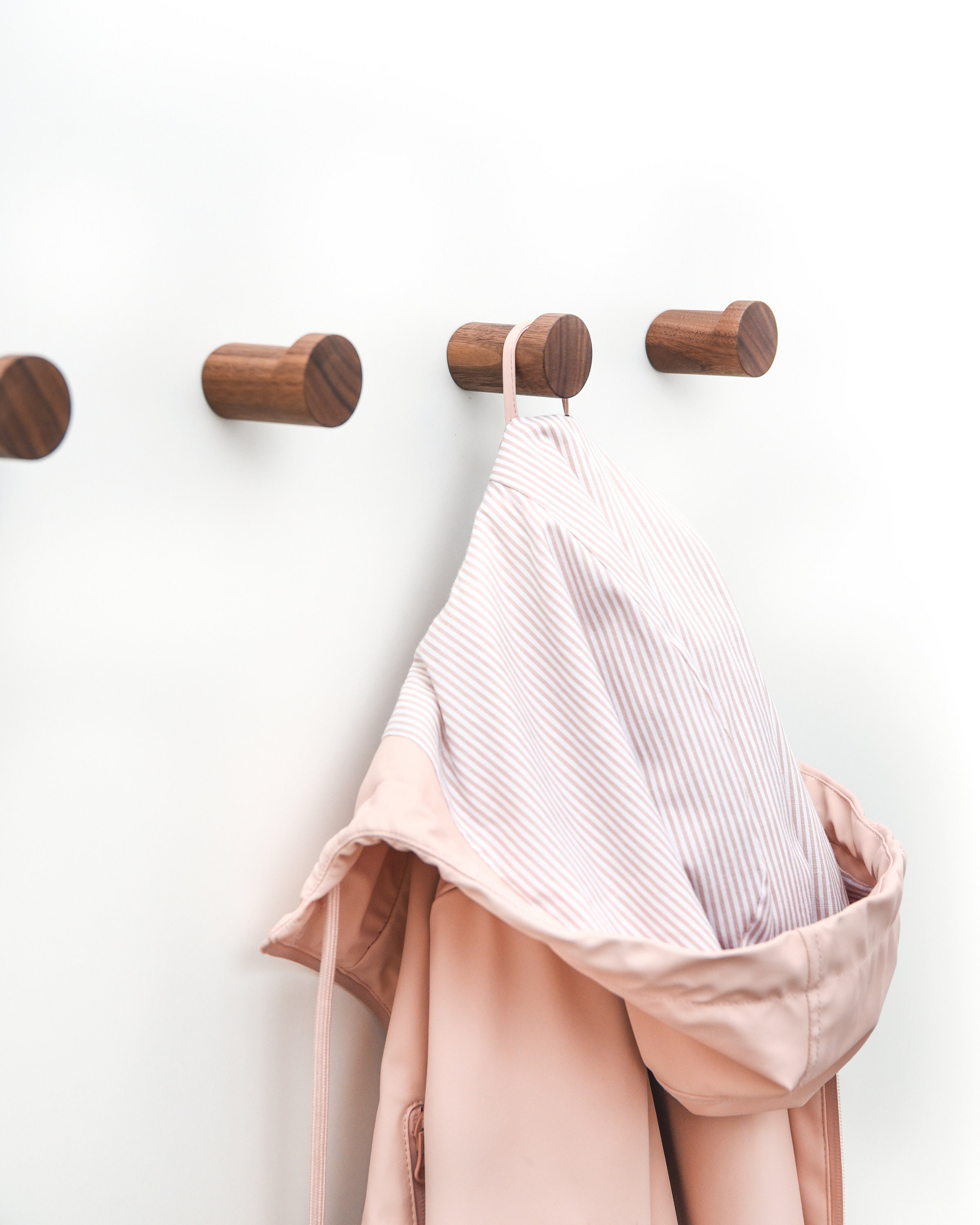 Wall Hook Simple Modern Wall Peg Solid Walnut Wood Etsy Australia