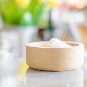 Wooden Salt Cellar Modern Spice Cellar Minimal Design image 1