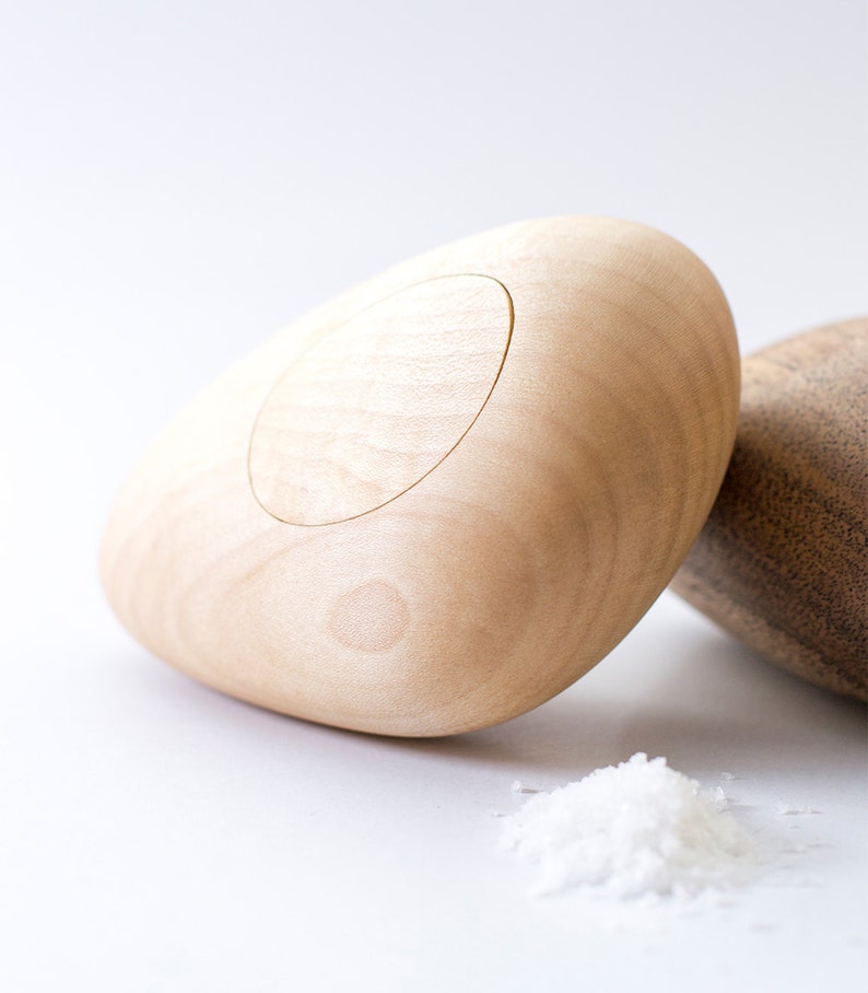 Modern Salt And Pepper Shakers Elegant Wooden Stones Design Gift Decor image 4