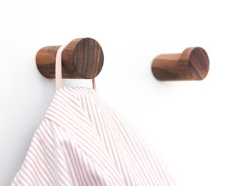 Wall Hook - Simple Modern Wall Peg – Solid Walnut Wood