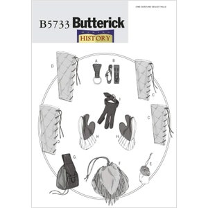 BUTTERICK PATTERNS B5733 Mug/Ax Loops, Bracers, Greaves, Gloves and Pouch