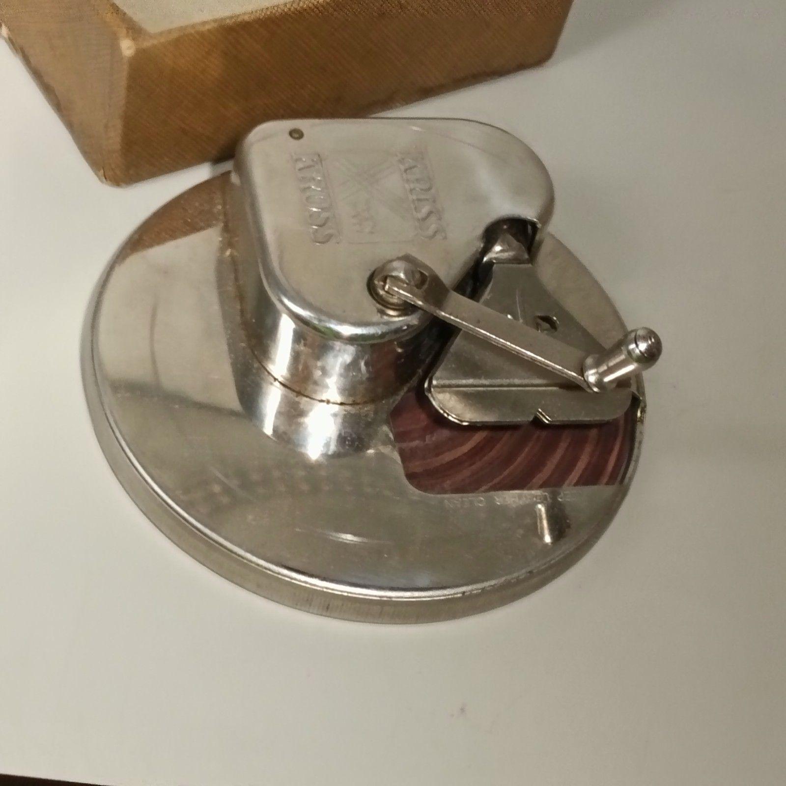 Vintage Kriss Kross Razor Blade Sharpener Stropper Hand Crank Leather ...