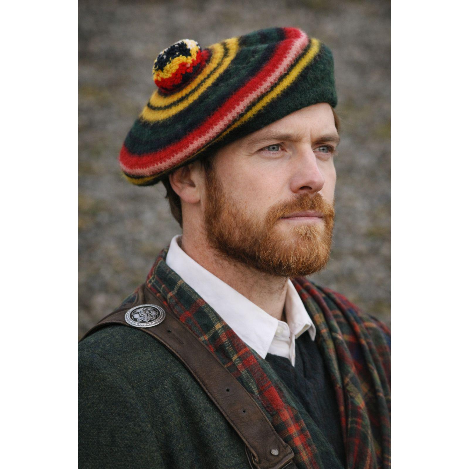 Vtg Anderson Wool Tam Dress  Wool Scotland Pompon Colorful Beret Hat Dress Stewart Vintage Scotland Multicolor Wool Tam Hat Beret  main image 2