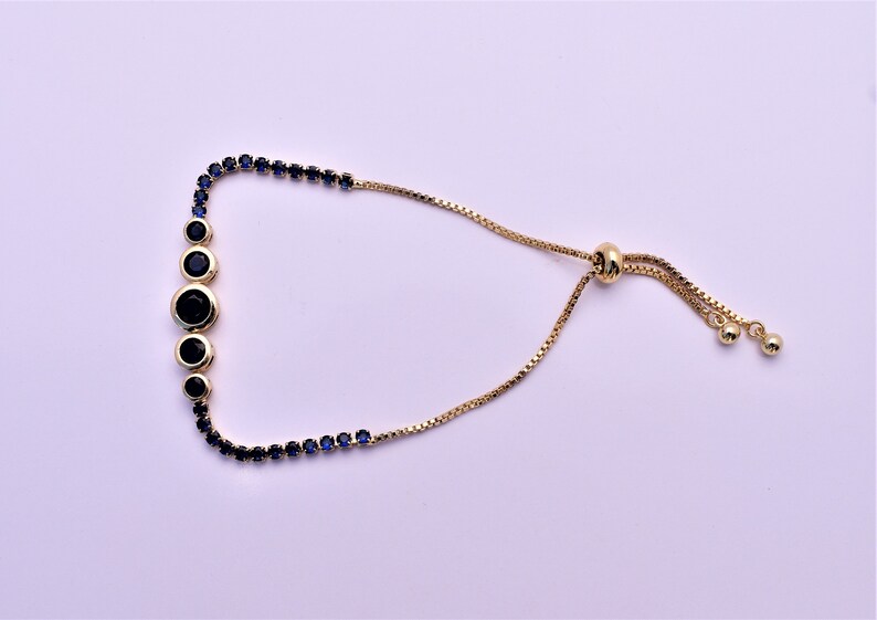 bezel set bracelet cubic zirconia bracelet adjustable bracelet slider bracelet Bolo bracelet
