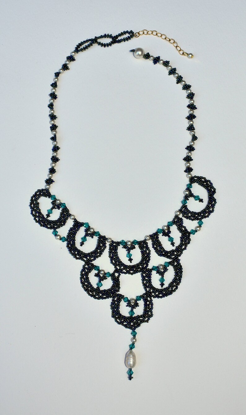Victorian Style Necklace Beaded Necklace Swarovski Crystal | Etsy