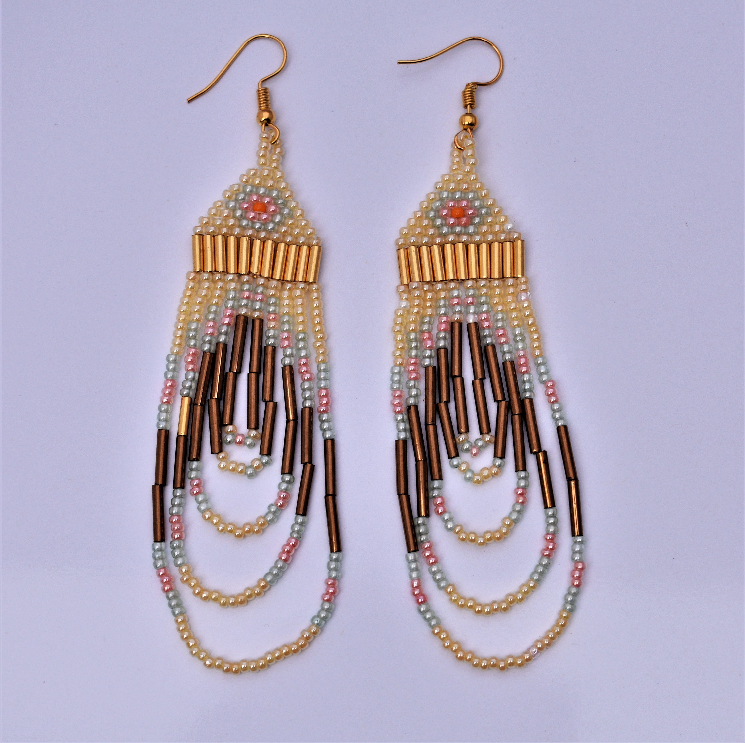Bugle Bead Earring Seed Bead Earrings Boho Earrings Ethnic Etsy Canada