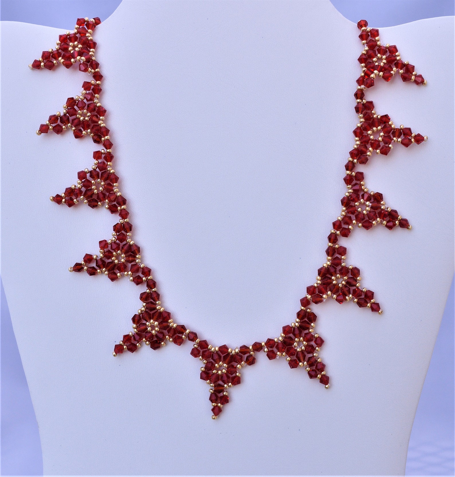 Crystal Choker Seed Beads Choker Crystal Collar V Shaped - Etsy
