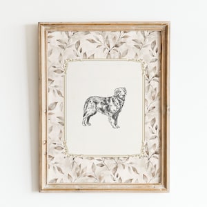 Vintage Dog Nursery Wall Art Print, Golden Retriever Poster, Gender Neutral Nursery Decor, Vintage Golden Retriever Art, Kids Dog Room Decor