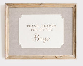 Impresión "Gracias al cielo por los niños pequeños", decoración neutra para habitación de niño, arte de pared para habitación de niño, decoración para habitación de niño, cita vintage cottagecore, imprimible