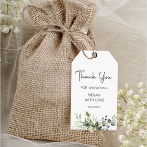 Herbal Bridal Shower Favor Tags, Thank You Tags, Greenery Favors Tag, Greenery Bridal Shower, Bridal Shower Favors, Tag Template, HER