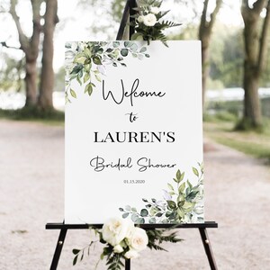 Herbal Bridal Shower Welcome Sign | Bridal Shower Decor | Welcome Poster | Greenery | EDITABLE Instant Download| Printable Shower | HER