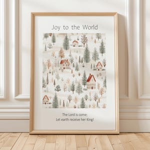 Joy To the World Christmas Print, Christmas Wall Art Decor, Holiday Gift, Christmas Poster, Holiday Home Decor, Printable Christmas Decor