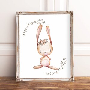 Boho Woodland Nursery Wall Art, Pink Girl Nursery Decor, Bohemian ...