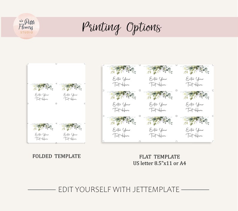 Editable Table Tent and Place Cards Food Tent Cards Food Etsy