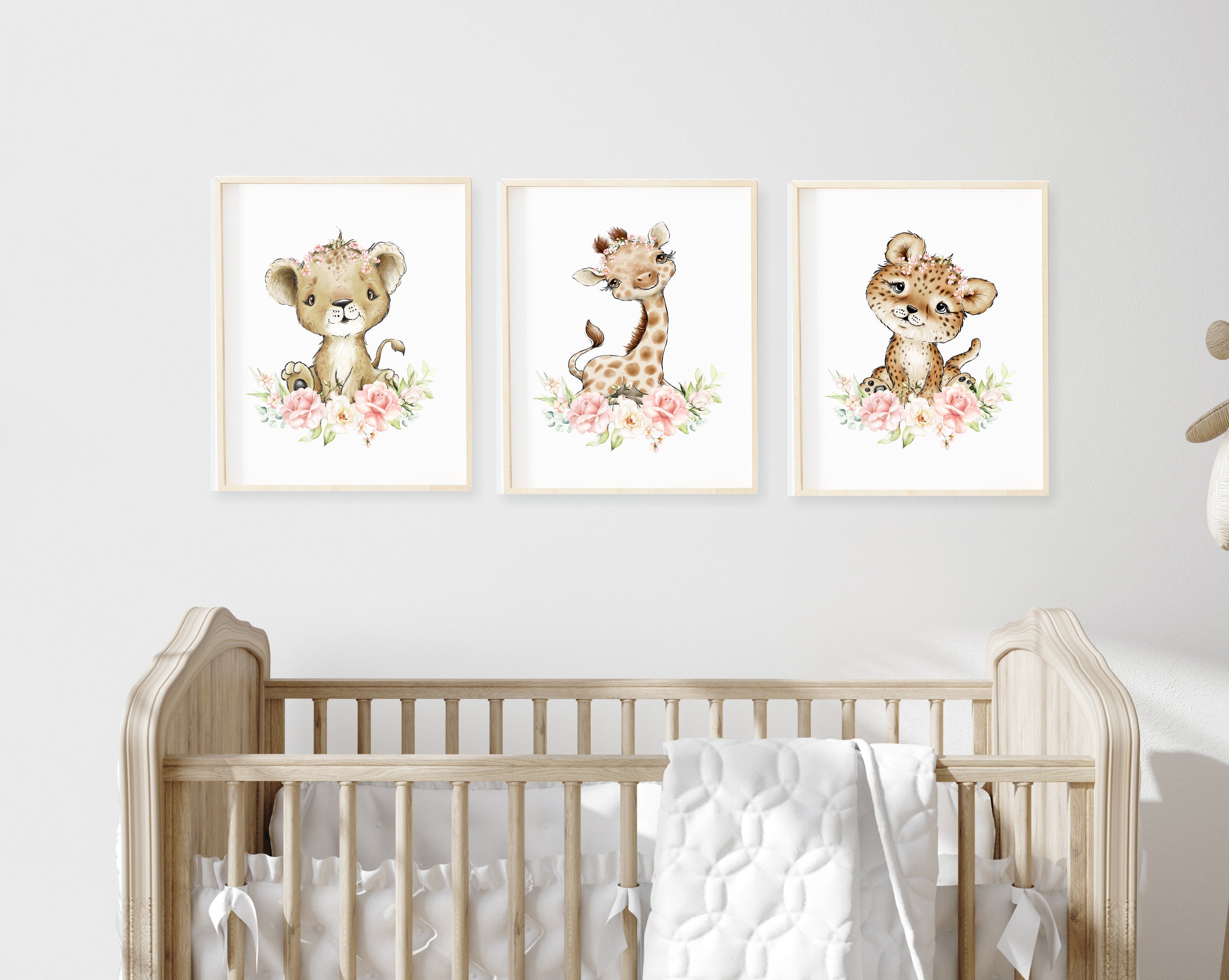 Baby Tier Kinderzimmer Dekor Mädchen Kinderzimmer Wandkunst | Etsy