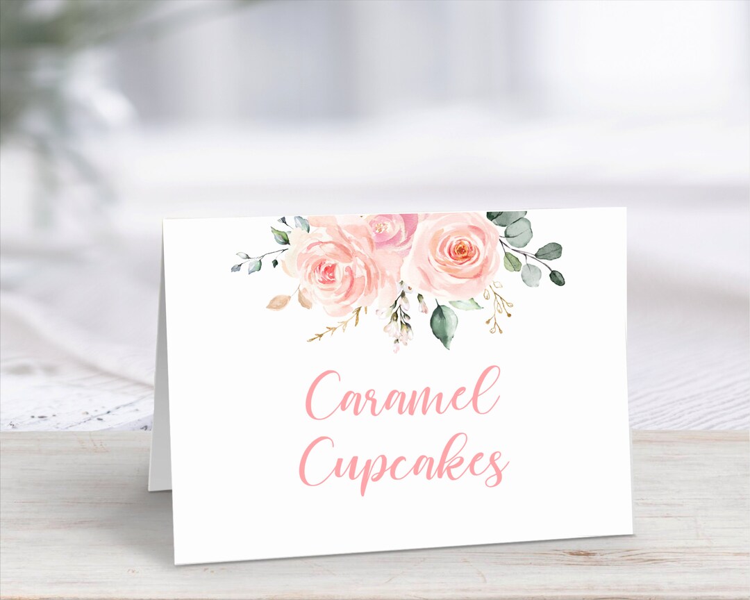 Editable Buffet Tent Card Table Tent and Place Cards Food Etsy