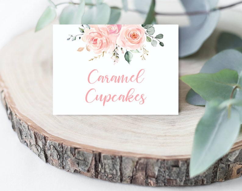 Editable Buffet Tent Card Table Tent and Place Cards Food Etsy