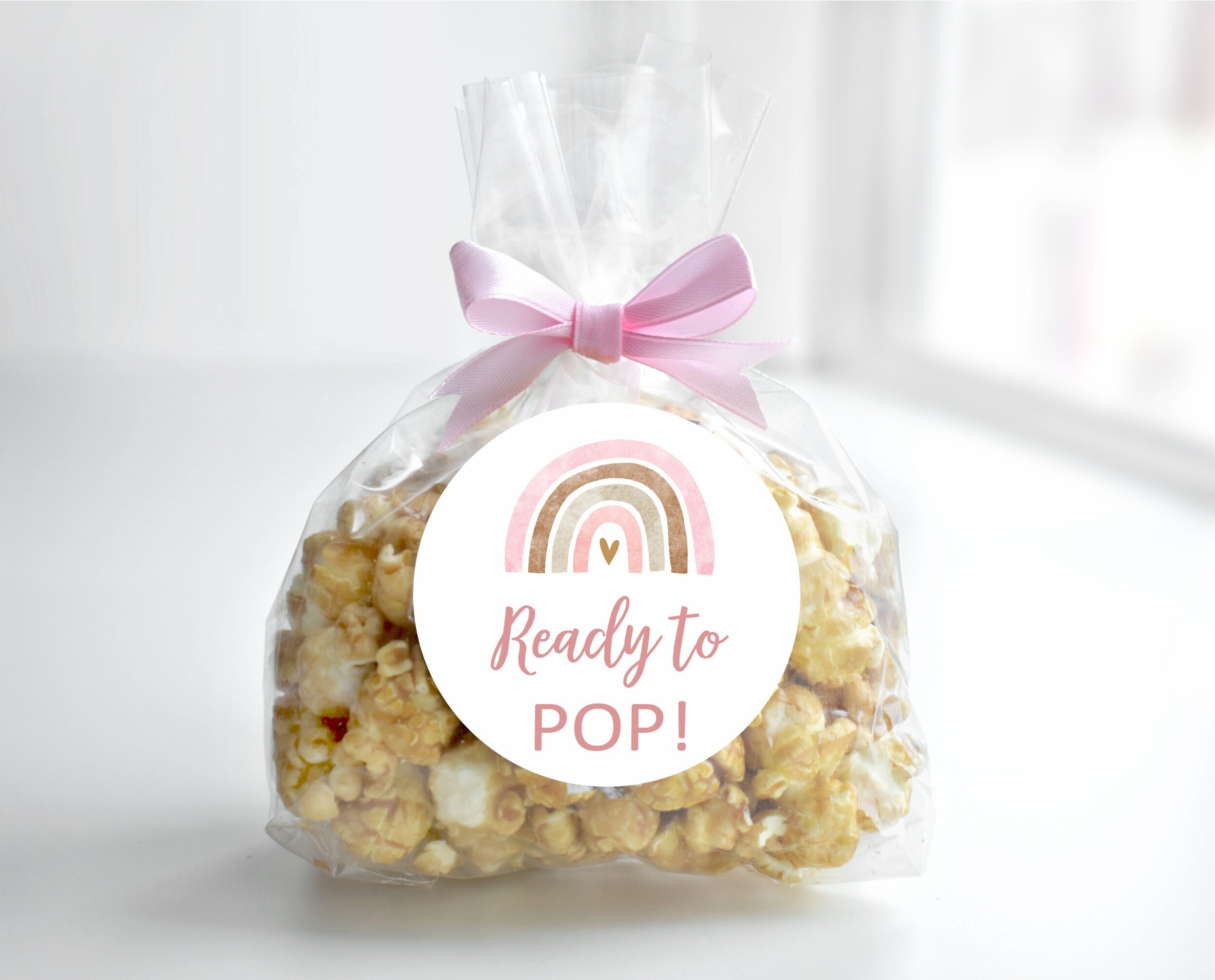 Rainbow Ready to Pop Stickers Popcorn Labels Rainbow Baby Etsy Australia