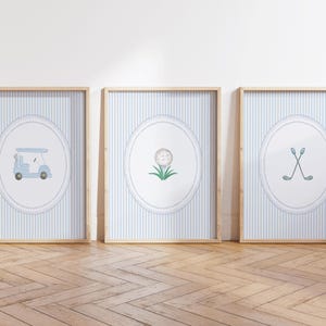 Set di decorazioni murali per cameretta dei bambini con tema golf, stampa per cameretta dei bambini con tema golf, decorazioni per cameretta dei bambini con tema golf, stampa con motivo golf cart, decorazioni per cameretta dei bambini con tema golf, regalo per baby shower con tema golf