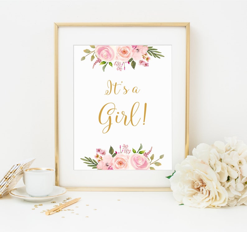 Its a Girl Baby Shower Sign Baby Shower for Girl Pink & Etsy
