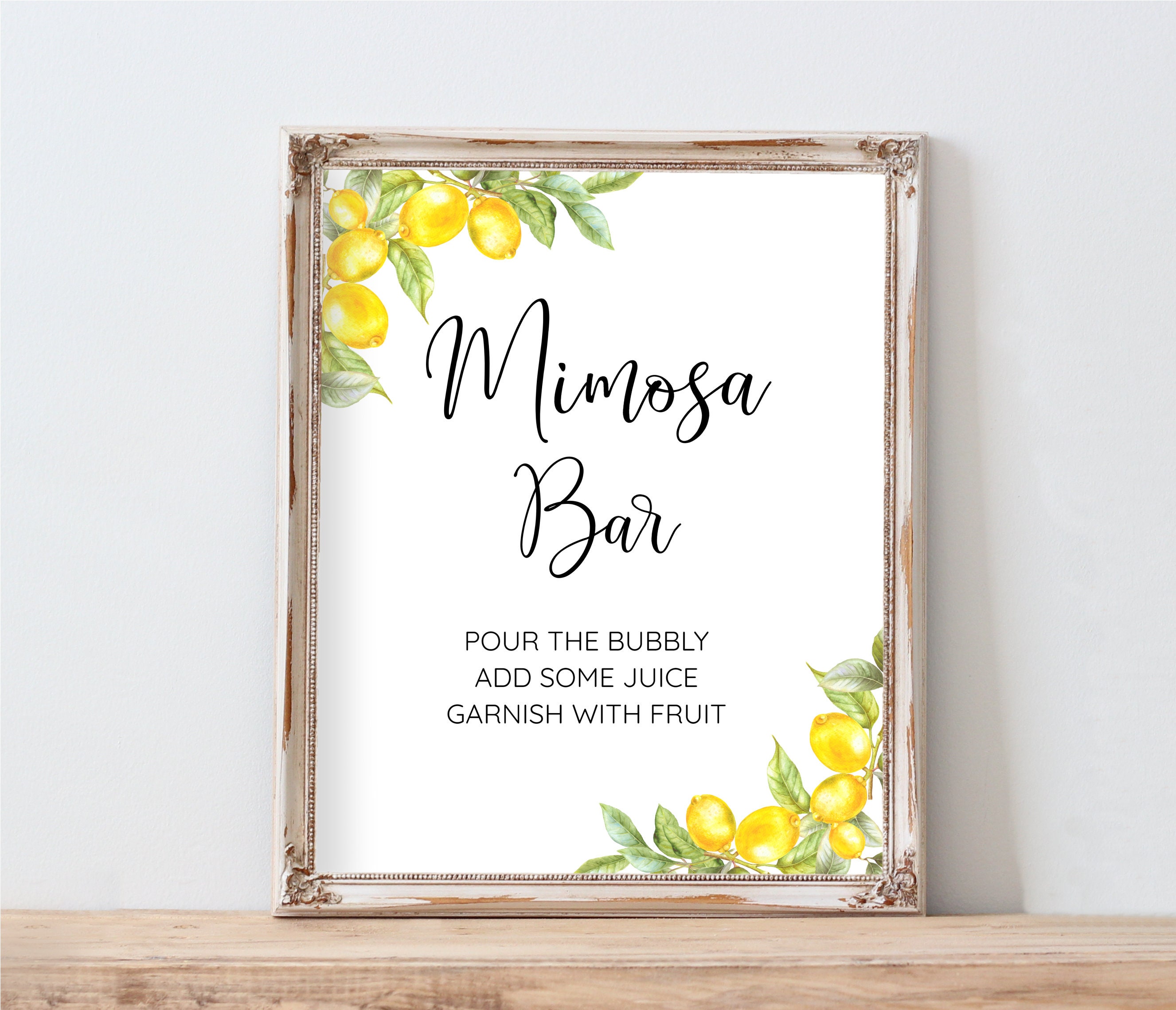 Mimosa Bar Sign (Lemon) - Modern MOH