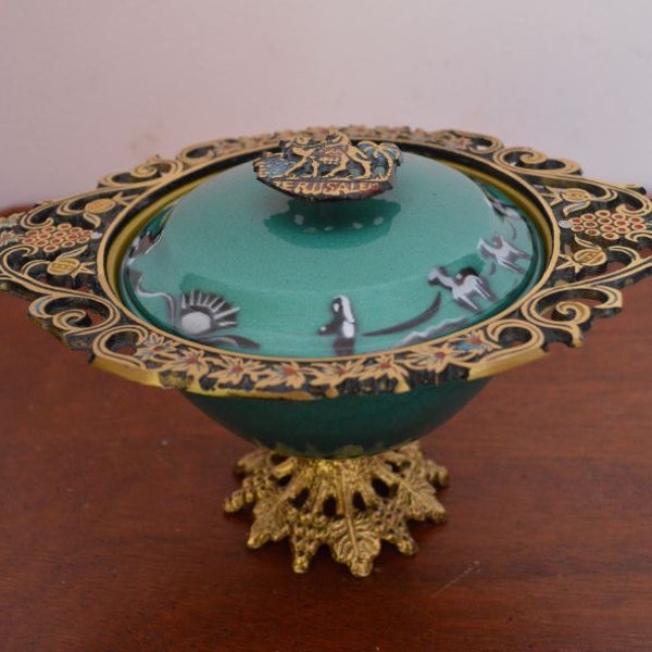 Vintage Ornate Jerusalem Candy Dish