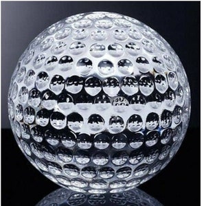 High Quality Crystal Golf Ball Paperweight 3" With Gift Box, Golf Ball Paperweight Office Crystal Diamond Gift, Crystal Projects Or Favors