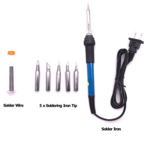Soldering Iron Electric Tool Adjustable Temperature 60W Welding Solder Wire Kit, Professional Soldering Tool For Repairing Many Electronics