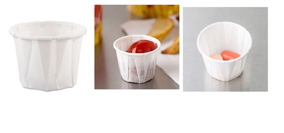 4oz Compostable Portion Cups with Lids, Disposable Souffle Take