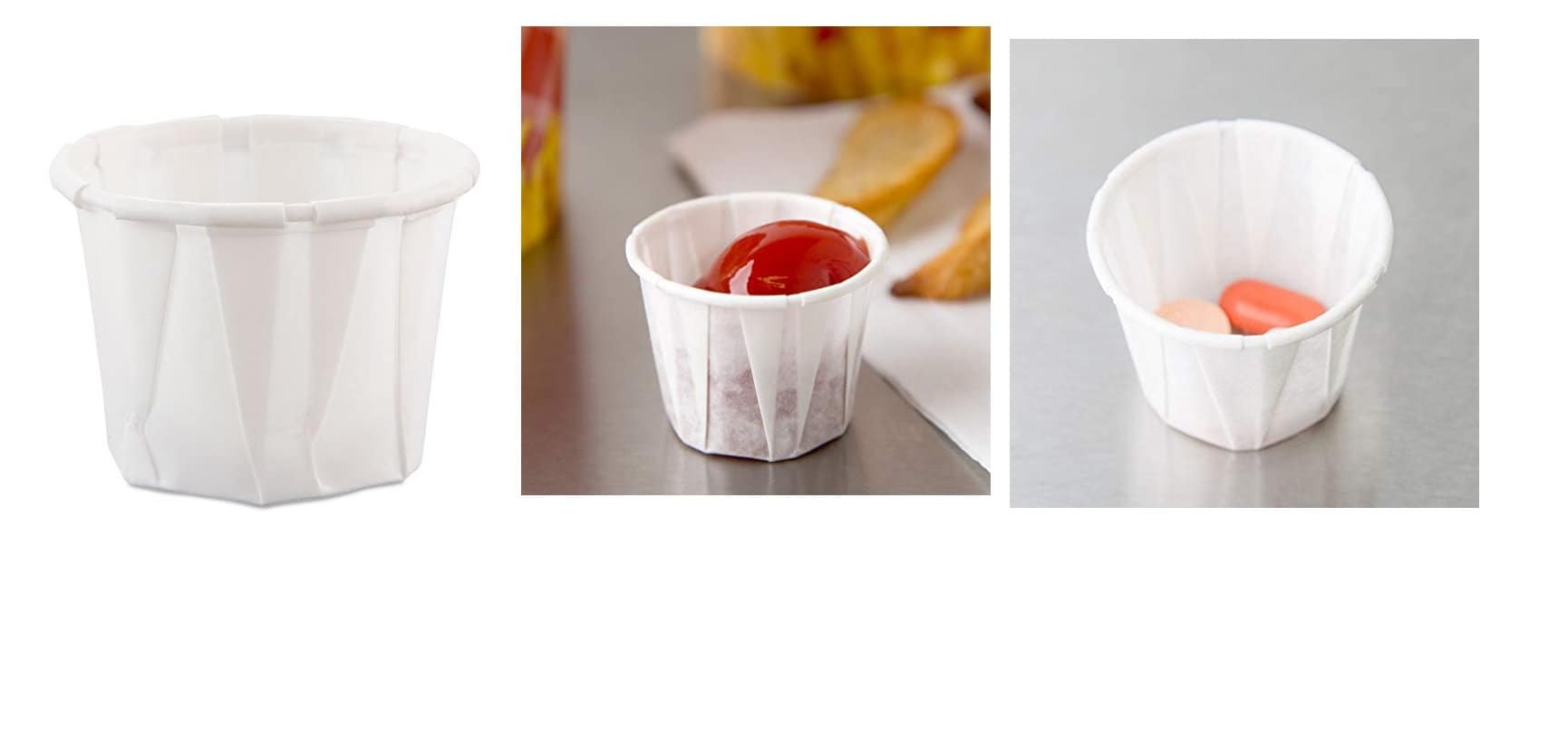 4 oz Plastic Black Portion Cups With Lids, Souffle Cups — thatpaperstore