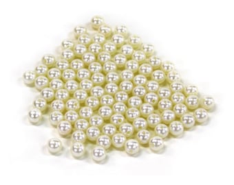 1 Pfund Hochzeit Elfenbein lose Faux Perlen Tisch Dekoration Vase Füllstoffe 10 mm, Hochzeit Pearl Vase Füller oder Dekoration für Elfenbein Themahochzeit,