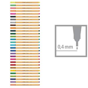 Fine Point Color Pens In Vibrant Colors, 30 Colors For Long Lasting Use, Pen Tips Encase In Metal For Use With Ruler, No Bleed Or Smear Pens
