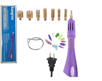 Hotfix Applicator 7 in 1 Hot Fixed Wand Bedazzler Kit, Rhinestones Setter Wand Tool with 7 Tip Sizes, DIY Bedazzler Kit with Rhinestones