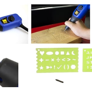 Kit de gravador elétrico, ferramenta de gravação para gravação de precisão em metal, vidro, madeira, plástico, cerâmica e couro, gravação pesada ou fina