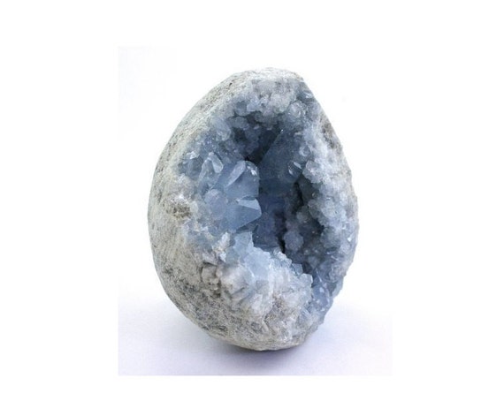 Natural Blue Celestite Crystal Cluster From Madagascar Approx 1/2